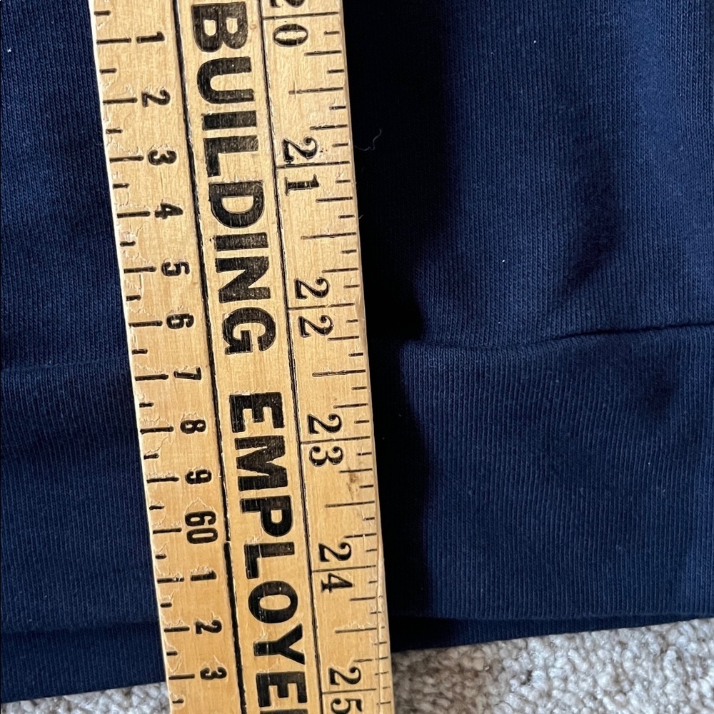LOFT Pop Fizz Clink Drink Top Navy Blue French Terry Top Size Medium - Picture 8 of 8